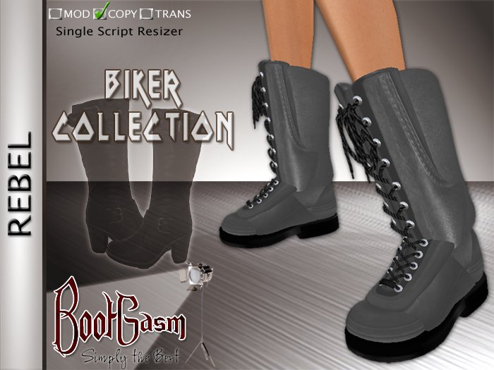 Bootgasm Rebel Combat Boots Grey