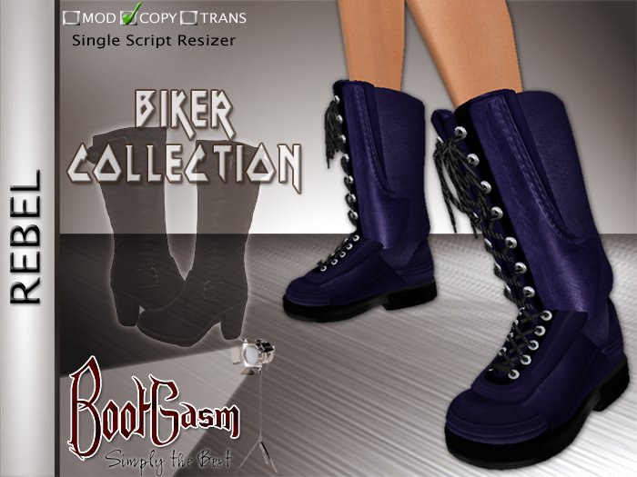 Bootgasm Rebel Combat Boots Purple