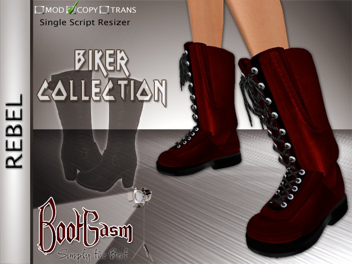 Bootgasm Rebel Combat Boots Red