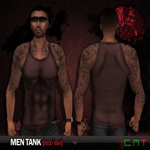 [OverDose]- Mens Tanks Plain - Red  