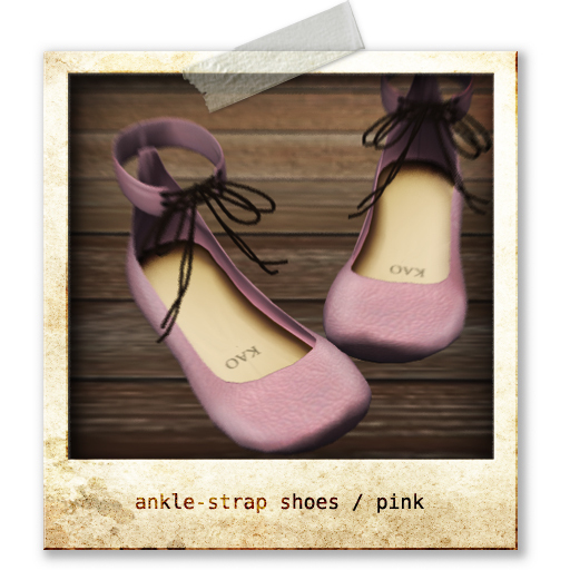 KAO : ankle-strap shoes / pink