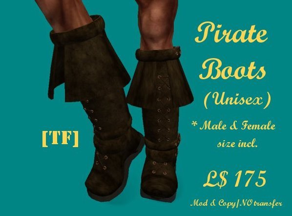 PIRATE Boots~Unisex(BOXED)