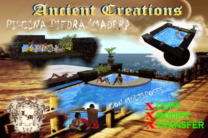 Piscina madera/piedra