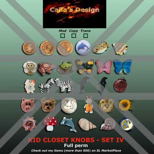 Closet knobs - Set IV - Full perm