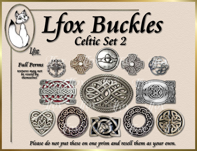 lfox Buckles - Celtic Set 2