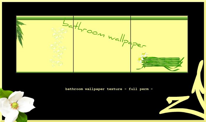 bath wallpaper - set