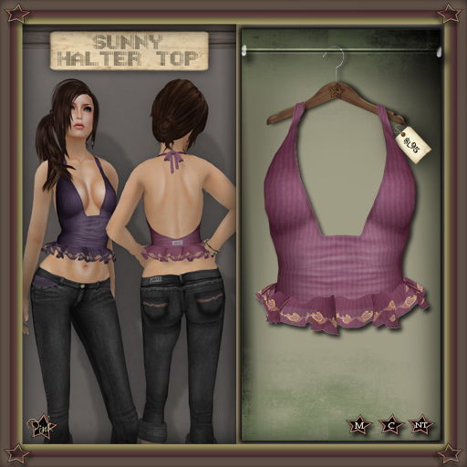 -=Pink Inc.=- Sunny Halter Top Rose