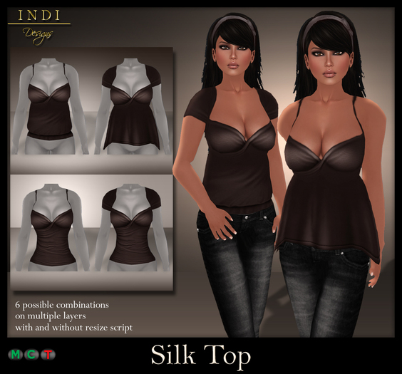 INDI Designs - Silk Top mocca