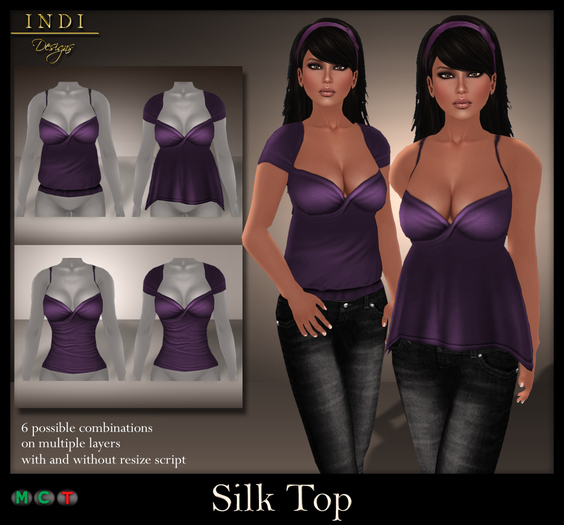 INDI Designs - Silk Top purple
