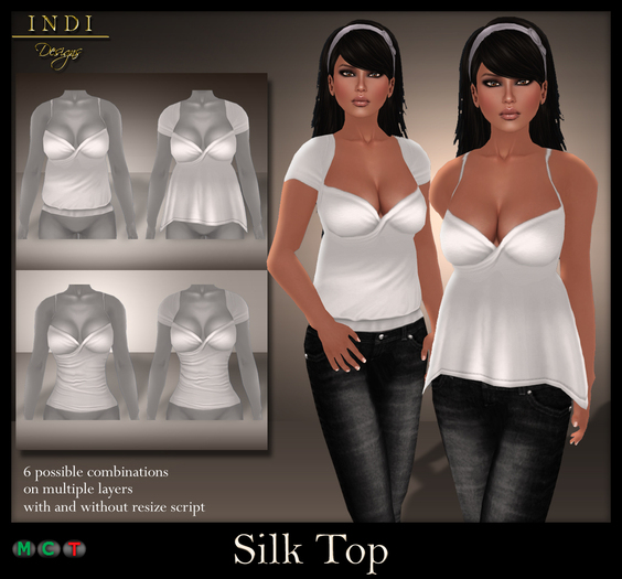 INDI Designs - Silk Top white