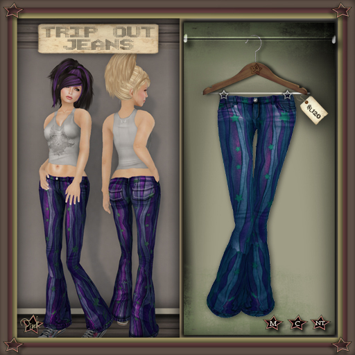 -=Pink Inc.=- Trip Out Pants Blue
