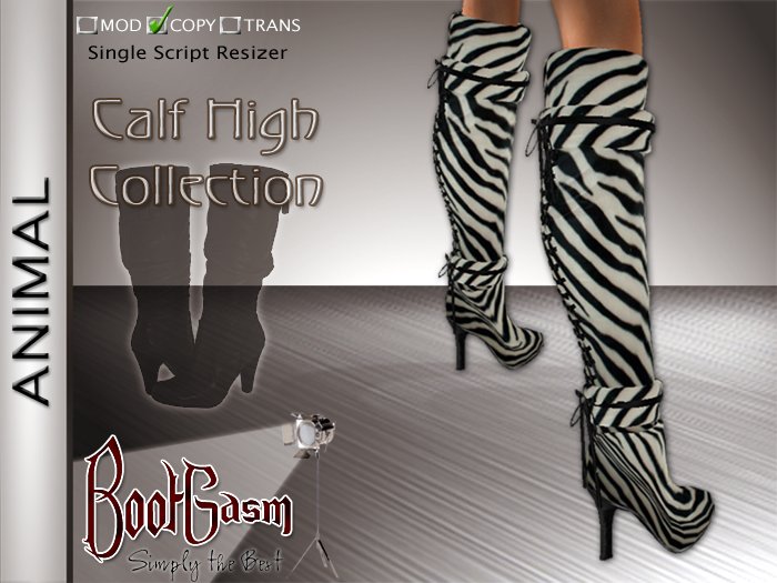 Bootgasm Animal Boots Zebra