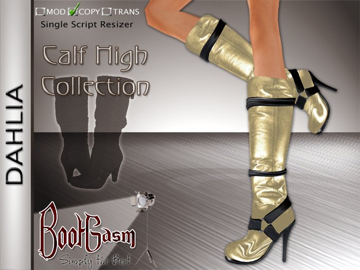 Bootgasm Dahlia Boots Gold