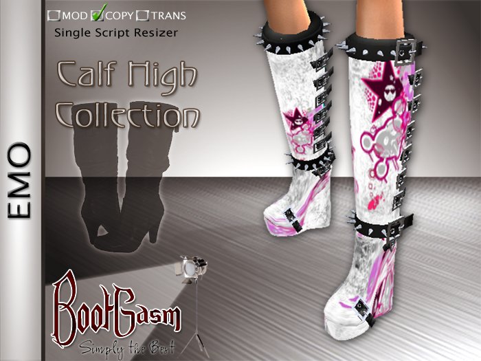 Bootgasm Emo Boots White