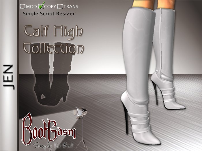 Bootgasm Jen Leather Calf High Boots White