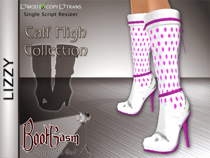 Bootgasm Lizzy Polka Dot Boots Pink