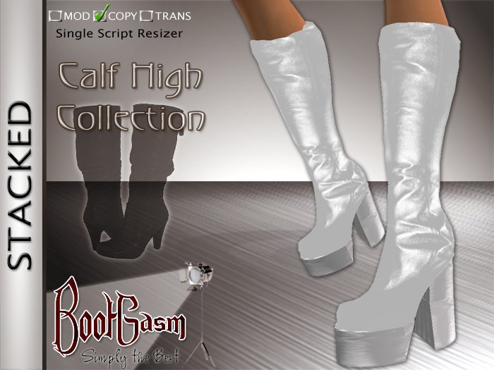 Bootgasm Stacked Boots White