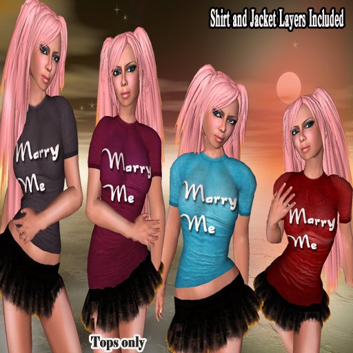 Marry Me Tee-Aqua