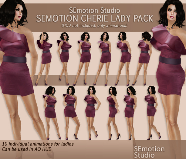 SEmotion Cherie Lady Animation Pack - 10 standing animation