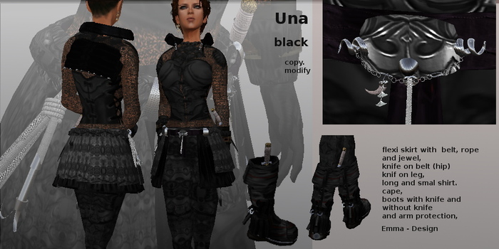 Una black