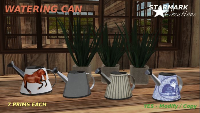  4 Watering cans from STARMARK CREATIONS -- promo price --