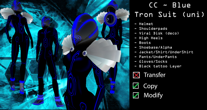 CC ~ Blue Tron Suit