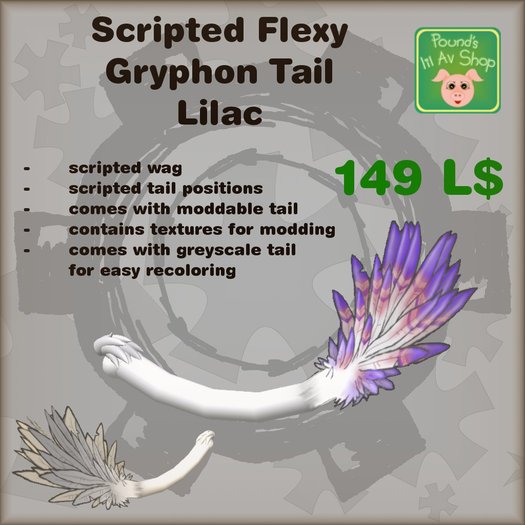 Gryphon Tail Lilac Tips (for modding)