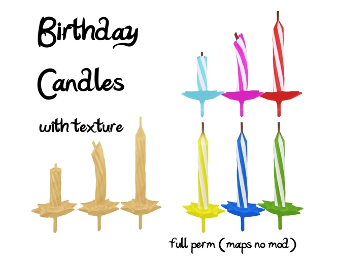 *Diesel Magic* Birthday candles sculpted maps with texture