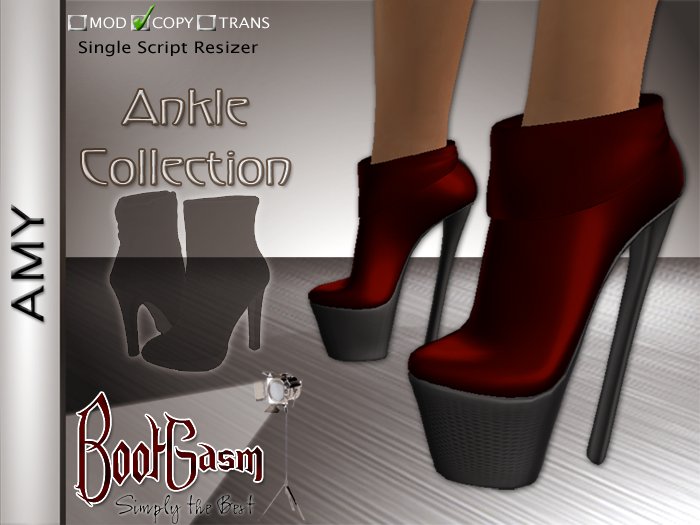 Bootgasm Amy Ankle Boots Red