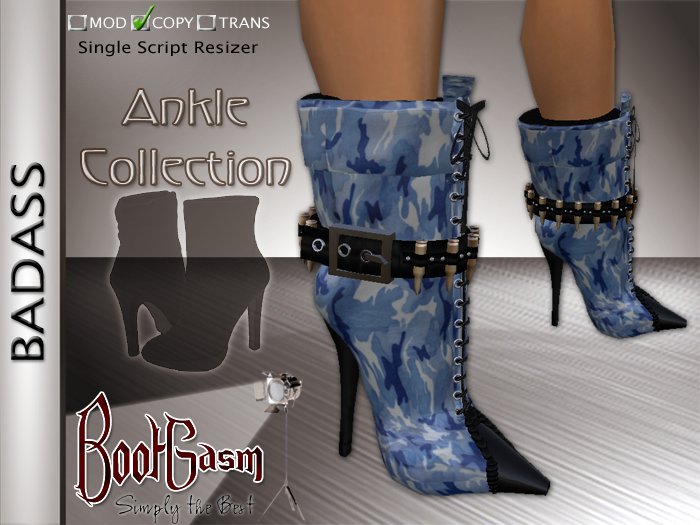 Bootgasm Bad Army Camo Boots Blue