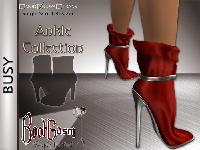 Bootgasm Busy Soft Ankle Boots Red