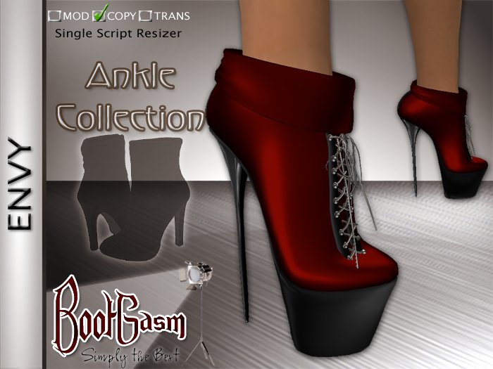 Bootgasm Envy Ankle Boots Red