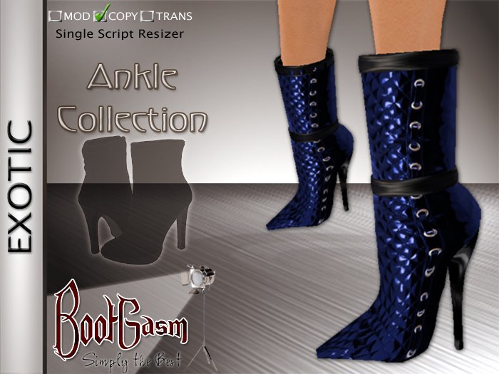 Bootgasm Exotic Boots Blue