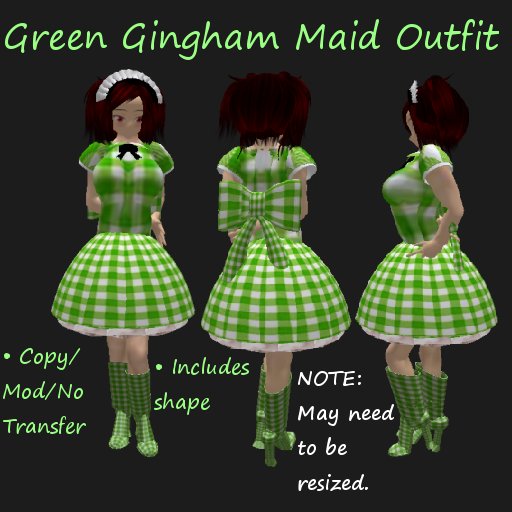 Green Gingham Maid
