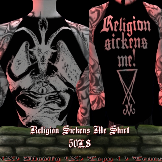 ::NOS!D:: Relligion Sickens me Shirt Boxed!