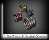 Birgit Mai's Set of 4 Fine Bangles (BOXED)