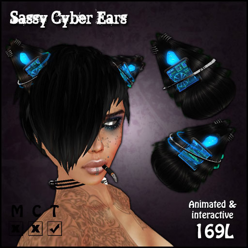 [Sassy Kitty Designs] Sassy Cyber Ears