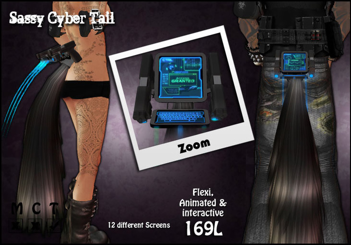 [Sassy Kitty Designs] Sassy Cyber Tail Black