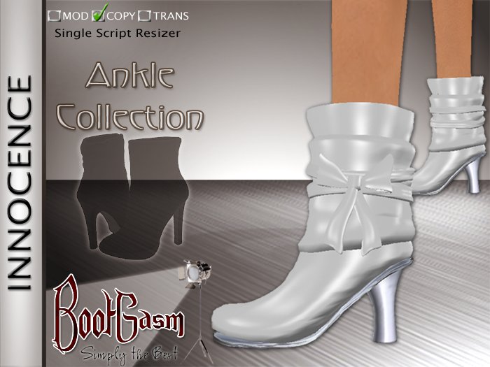Bootgasm Innocence Ankle Boots White