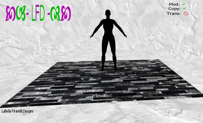 Posing Rug -  Black/Silver