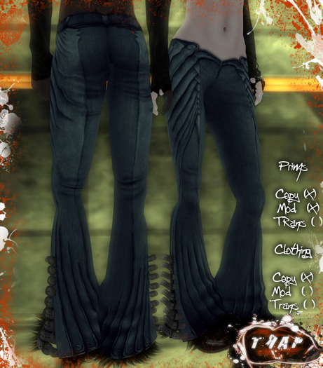 [][]Trap[][] Spiked Pants Blue