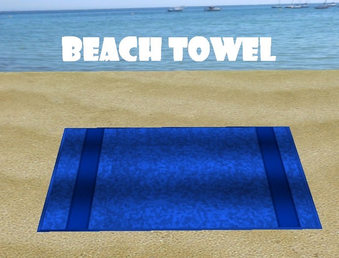 Blue beach towel.
