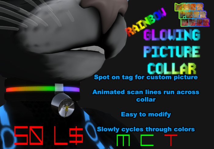 [Murr Purr Hurr]Glow Collar Rainbow