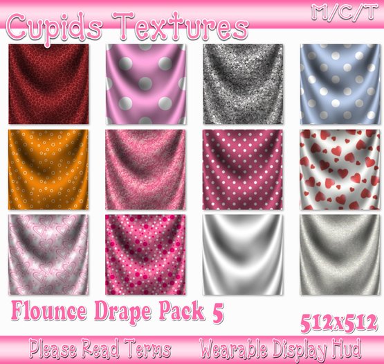 12 FLOUNCE DRAPE PACK 5 Textures