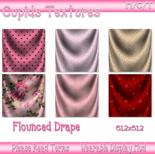 6 Flounced Drapes Textures