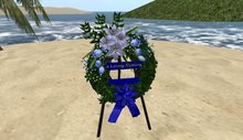 Blue Memorial Wreath Boxed