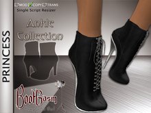 Bootgasm Princess Leather Ankle Boots Black