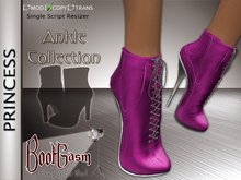 Bootgasm Princess Leather Ankle Boots Pink