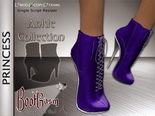 Bootgasm Princess Leather Ankle Boots Purple