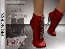 Bootgasm Princess Leather Ankle Boots Red